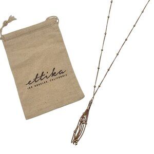Ettika 18K Gold Plated Tasseled Chain Elegant Chic Stmnt Boho Festival Necklace